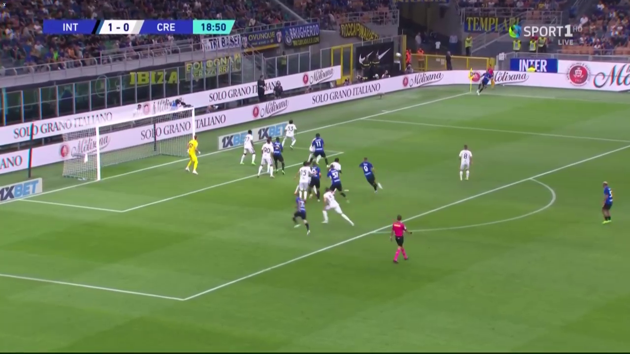 Inter's stack routine against Cremonese, second phase