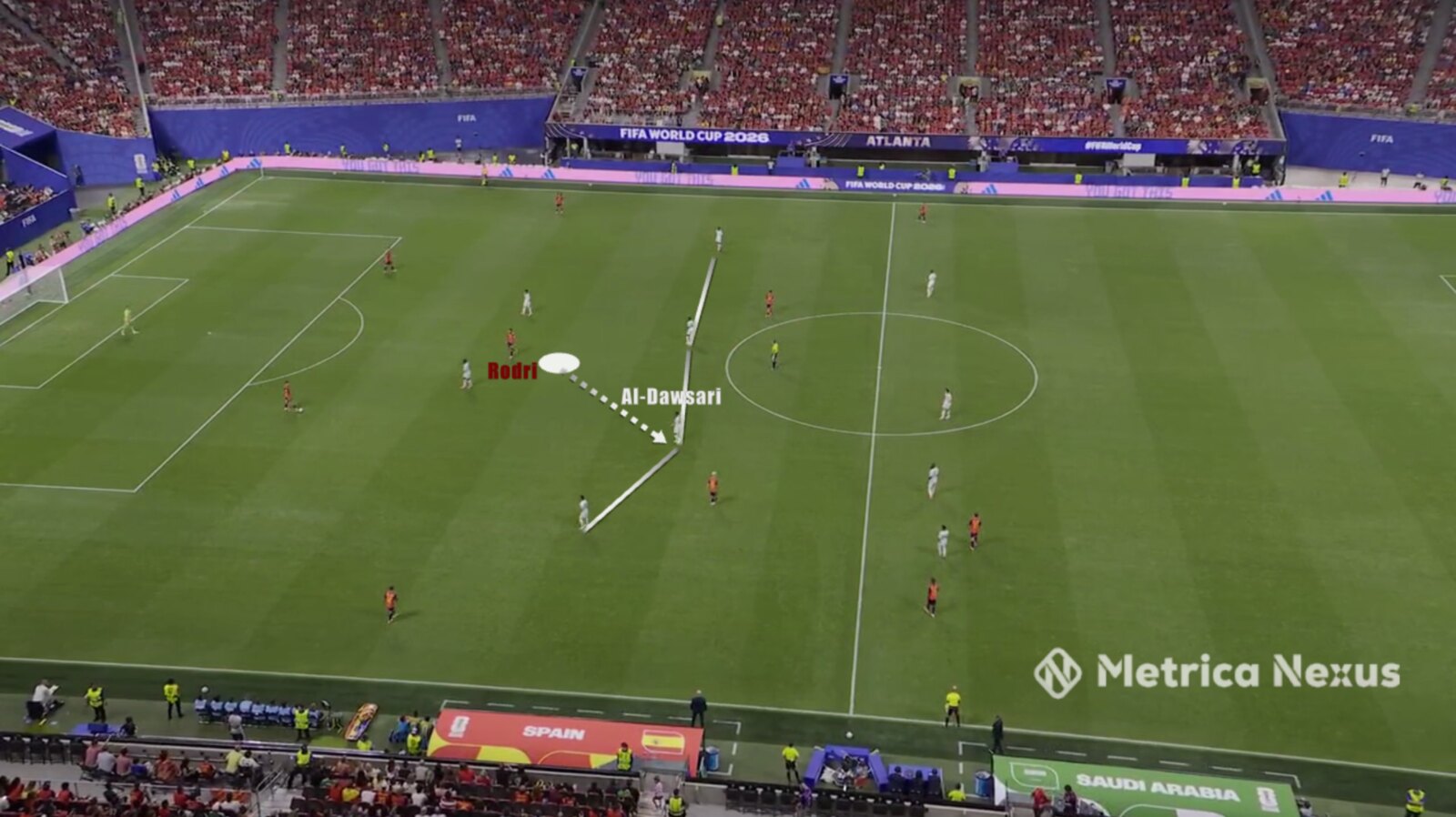 Saudi Arabia adjust to a 4-4-2