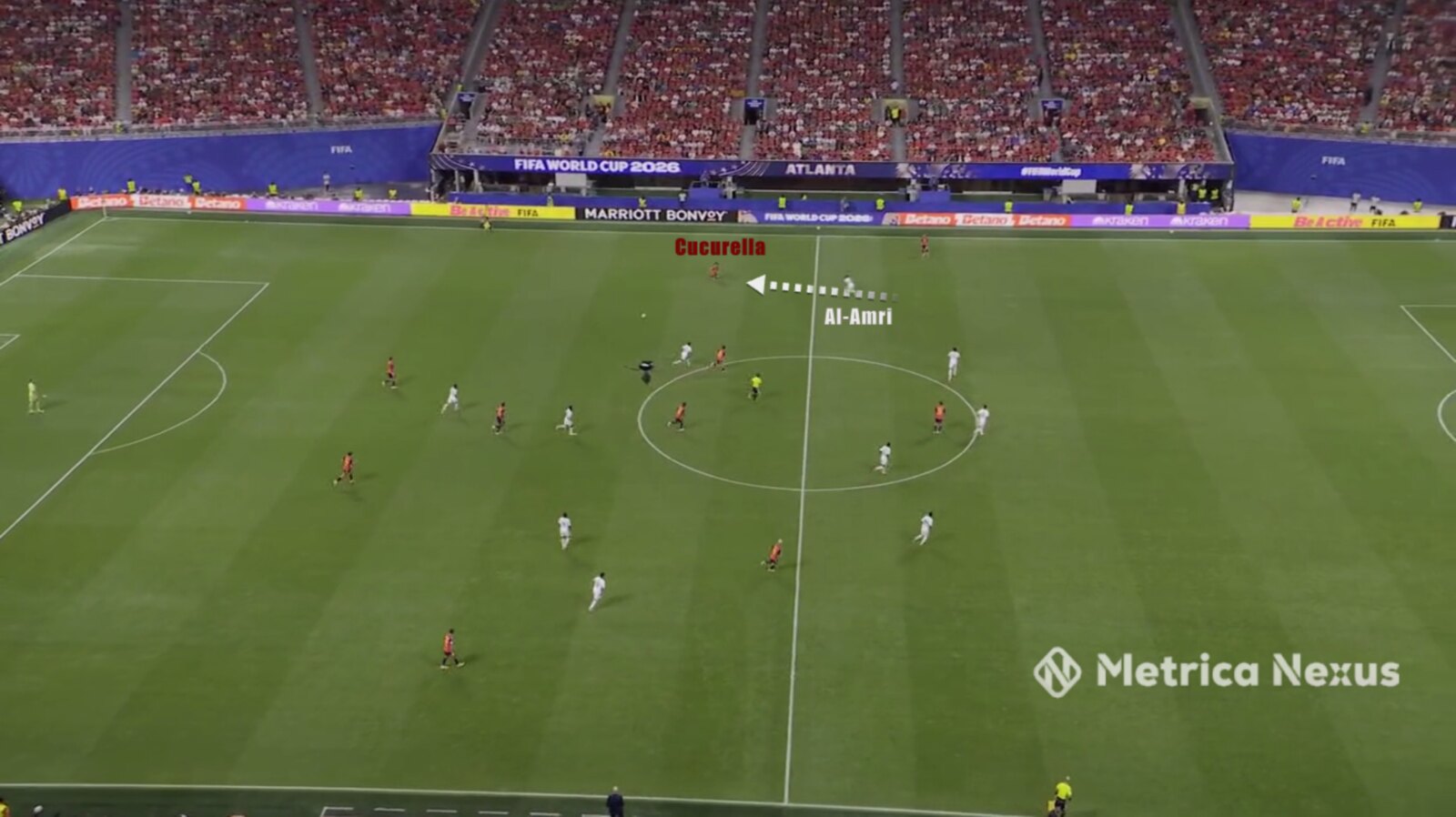 Cucurella receiving with Baena free