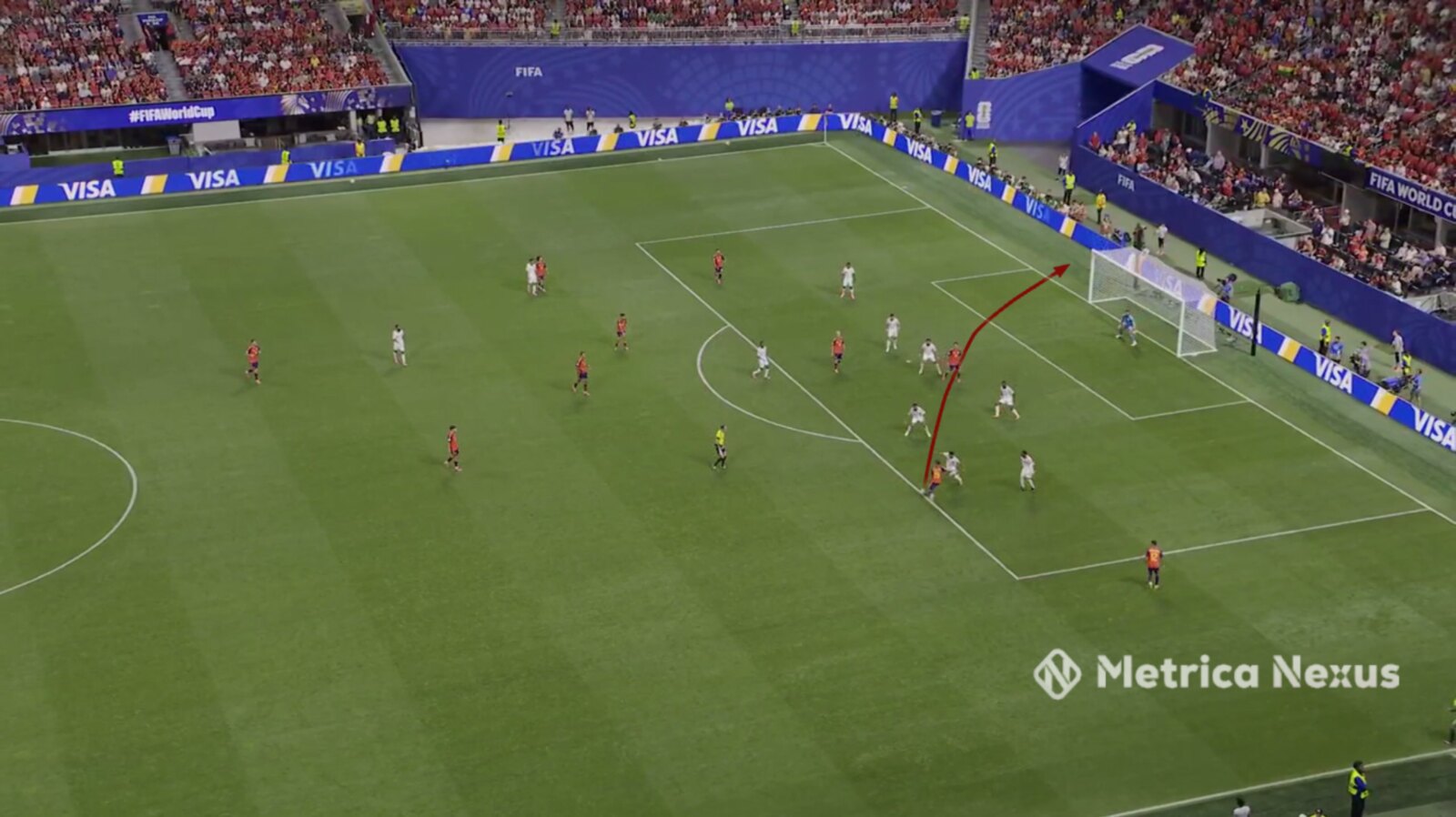 Lamine shooting after receiving inside