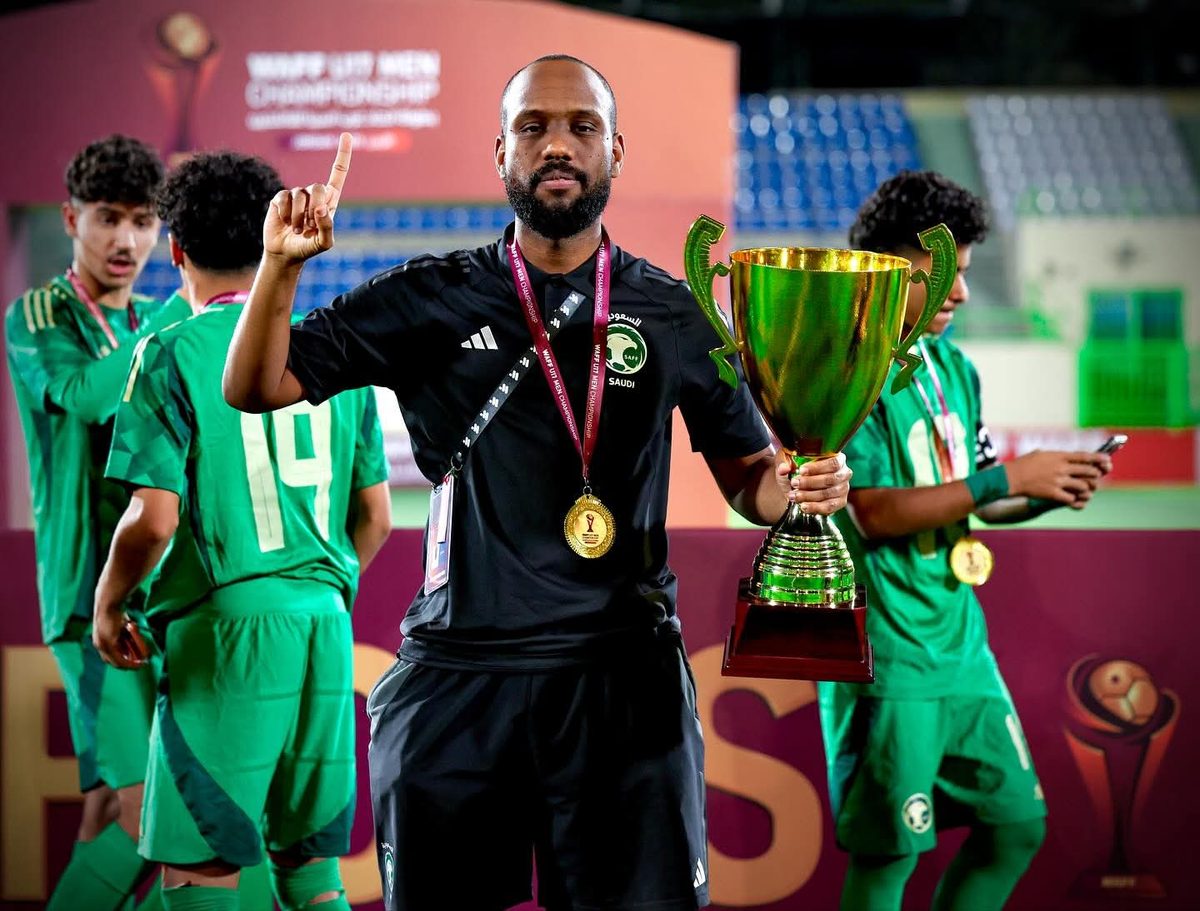 Saudi WAFF U17 championship celebration