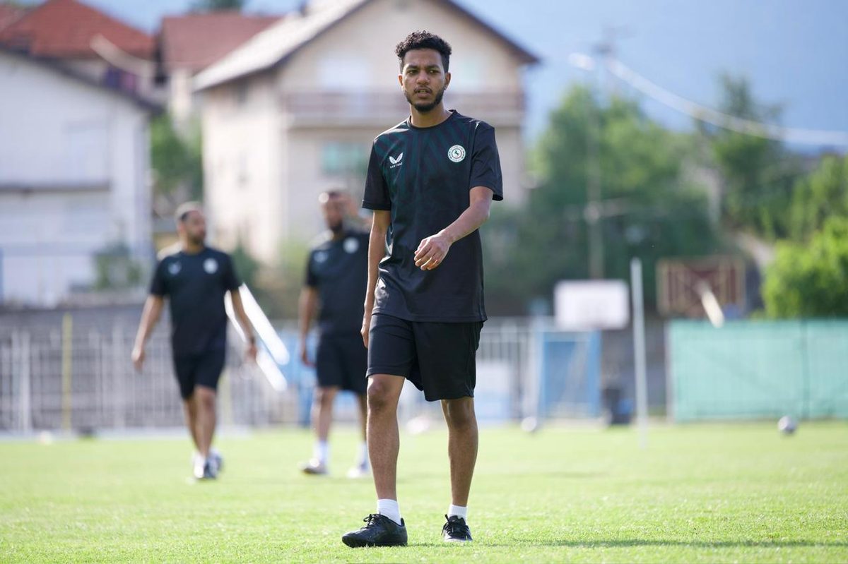 Graduate on Saudi club training pitch